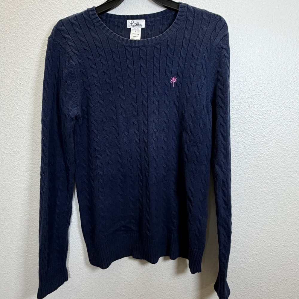 Lilly Pulitzer Navy Blue Crew Neck Sweater